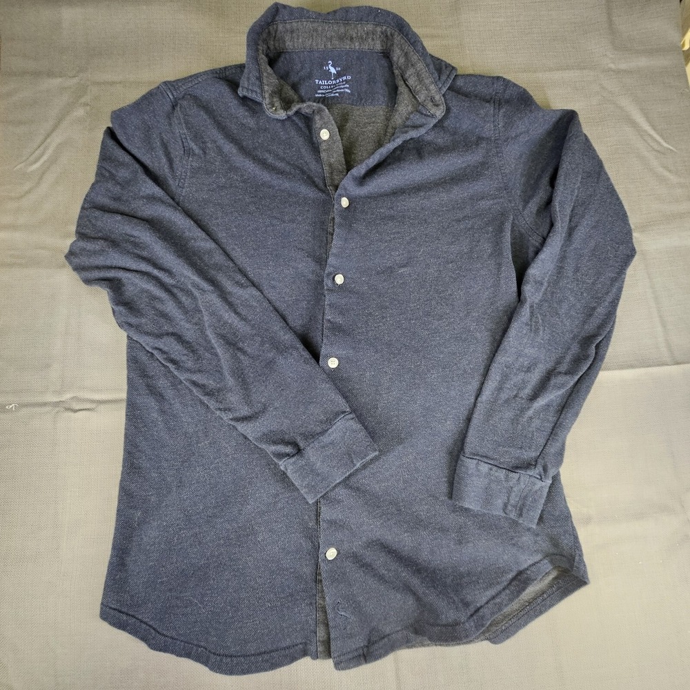 Tailorbyrd  Soft blue Flannel Long Sleeve Collared Cotton Shirt/ Size‎ Med
